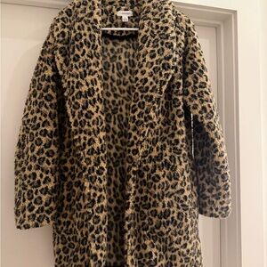 Calvin Klein Animal Print Faux Fur Coat